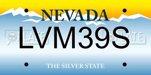 LVM39S Nevada License Plate