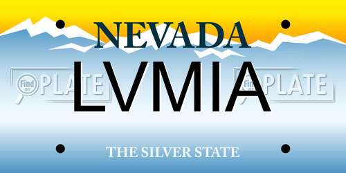 LVMIA Nevada License Plate