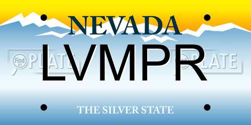 LVMPR Nevada License Plate