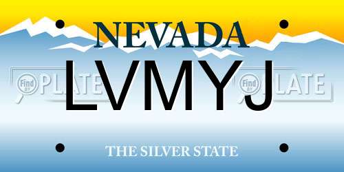 LVMYJ Nevada License Plate