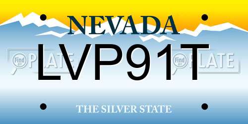 LVP91T Nevada License Plate