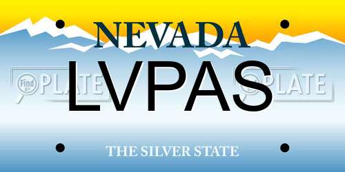 LVPAS Nevada License Plate
