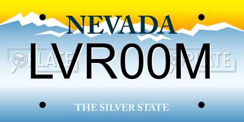 LVR00M Nevada License Plate