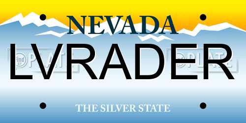 LVRADER Nevada License Plate