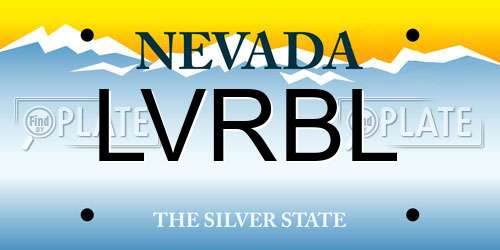 LVRBL Nevada License Plate