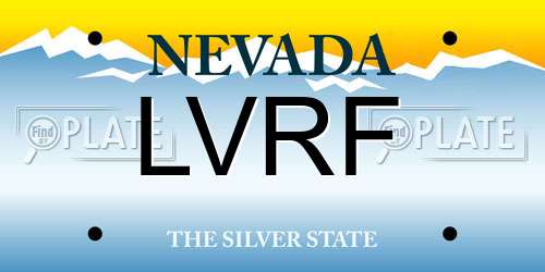 LVRF Nevada License Plate