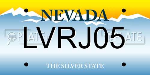LVRJ05 Nevada License Plate