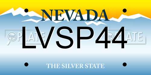LVSP44 Nevada License Plate