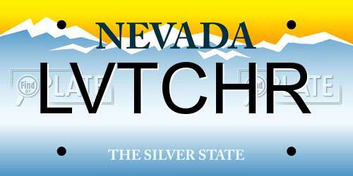 LVTCHR Nevada License Plate