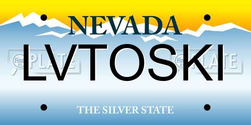 LVTOSKI Nevada License Plate