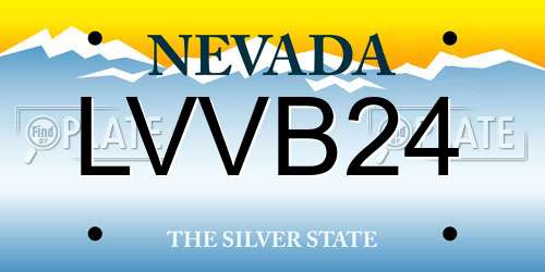 LVVB24 Nevada License Plate