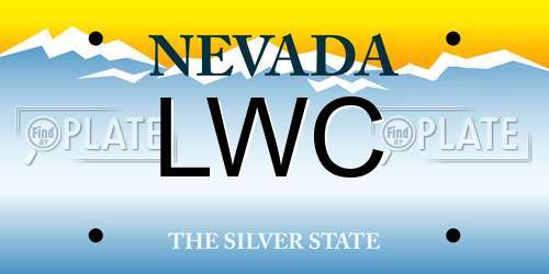 LWC Nevada License Plate