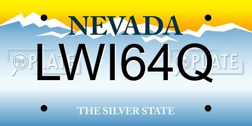 LWI64Q Nevada License Plate