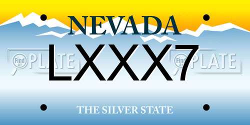 LXXX7 Nevada License Plate