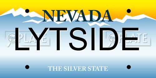 LYTSIDE Nevada License Plate