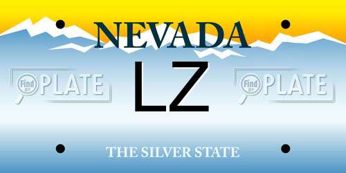 LZ Nevada License Plate
