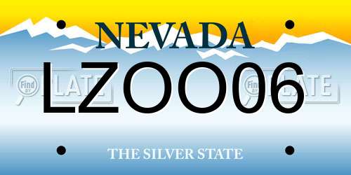 LZOO06 Nevada License Plate
