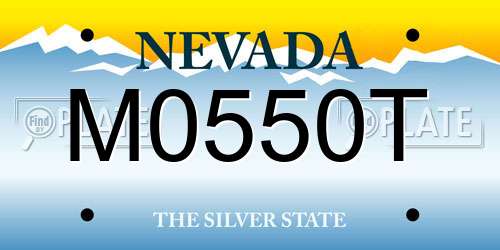 M0550T Nevada License Plate