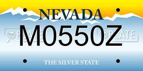 M0550Z Nevada License Plate