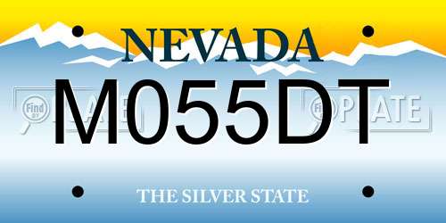 M055DT Nevada License Plate