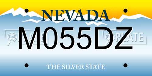 M055DZ Nevada License Plate