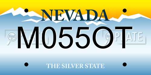 M055OT Nevada License Plate