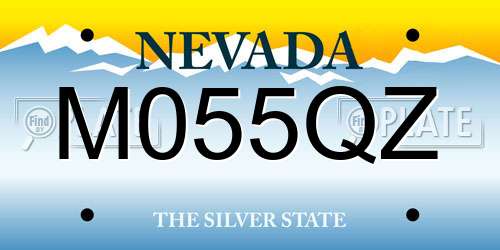 M055QZ Nevada License Plate