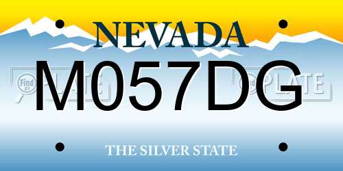 M057DG Nevada License Plate
