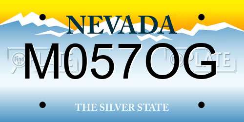 M057OG Nevada License Plate