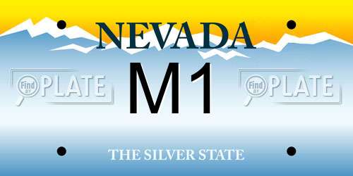 M1 Nevada License Plate