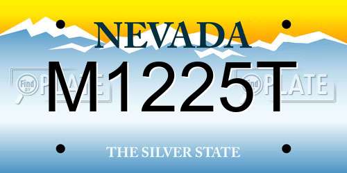 M1225T Nevada License Plate