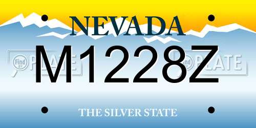 M1228Z Nevada License Plate