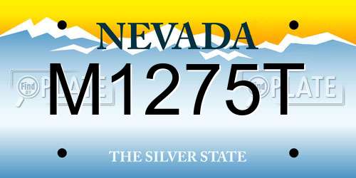 M1275T Nevada License Plate