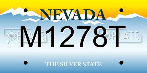 M1278T Nevada License Plate