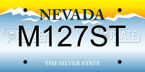M127ST Nevada License Plate