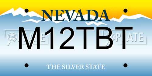 M12TBT Nevada License Plate