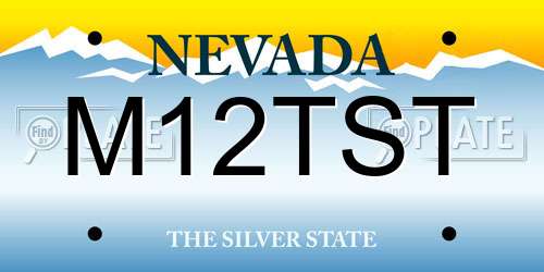 M12TST Nevada License Plate