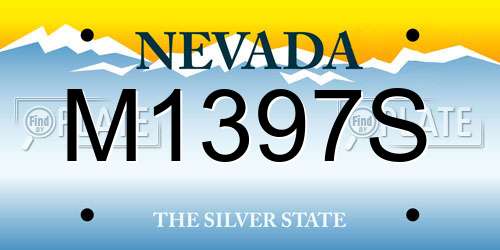 M1397S Nevada License Plate