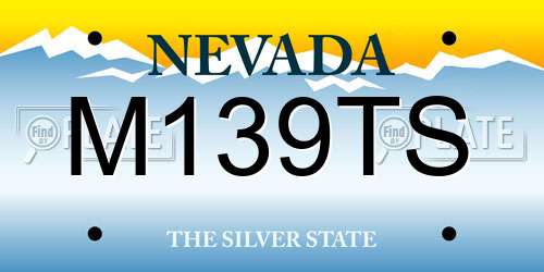 M139TS Nevada License Plate