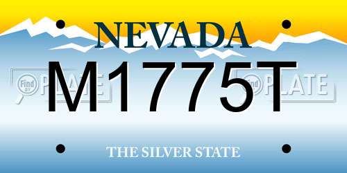 M1775T Nevada License Plate