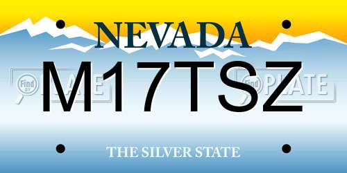 M17TSZ Nevada License Plate