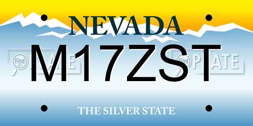 M17ZST Nevada License Plate