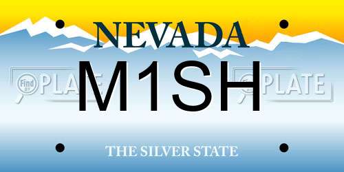 M1SH Nevada License Plate