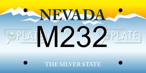 M232 Nevada License Plate