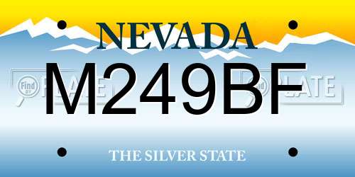 M249BF Nevada License Plate