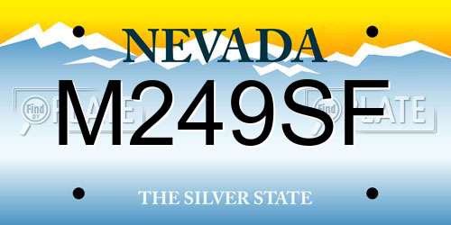 M249SF Nevada License Plate