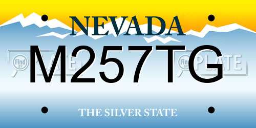 M257TG Nevada License Plate