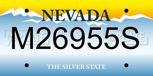 M26955S Nevada License Plate