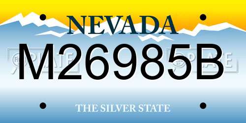 M26985B Nevada License Plate