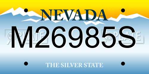 M26985S Nevada License Plate